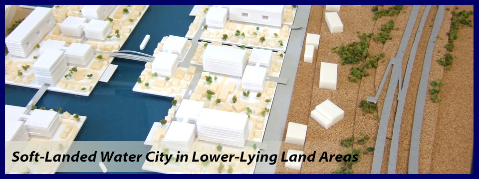 Soft-Landed Water City in lower-lying land area