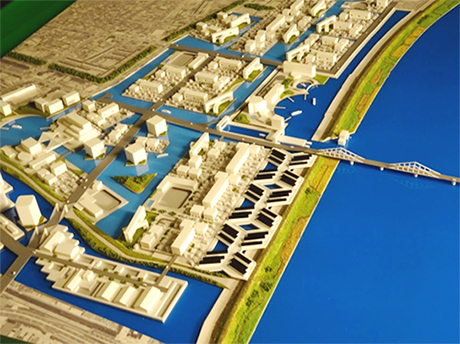 江東区水上都市の鳥瞰図の写真